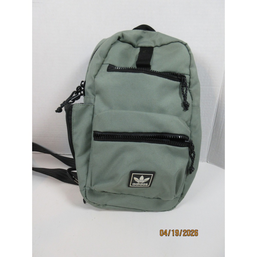 Adidas Originals Sling Bag Sage Green Recycled Polyester Crossbody Backpack